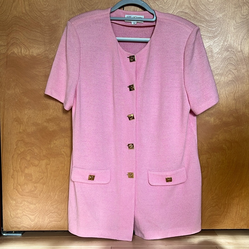 St John by Marie Gray Size 14 Short Sleeve Suit Jacket